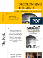 Decolinising The Mind - The Politics of Language in African Literature - Bagares, Basinga, Licayan