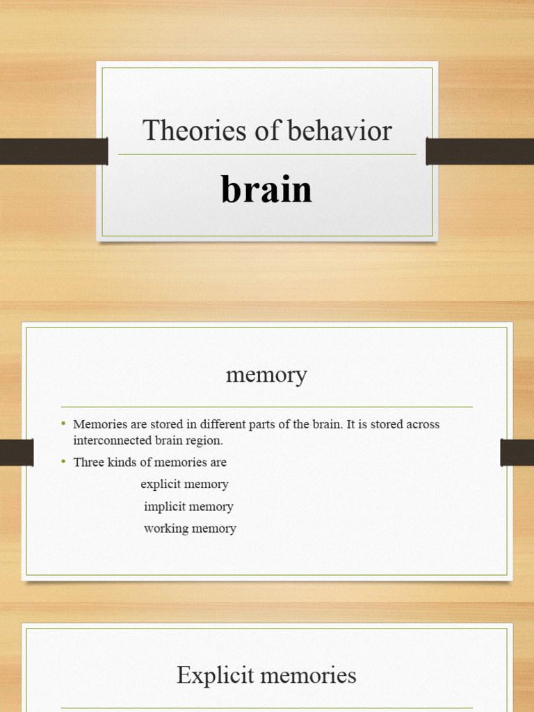 Theories of Behavior | PDF | Reward System | Memory