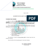 Certification of Exta Judicial Camullo