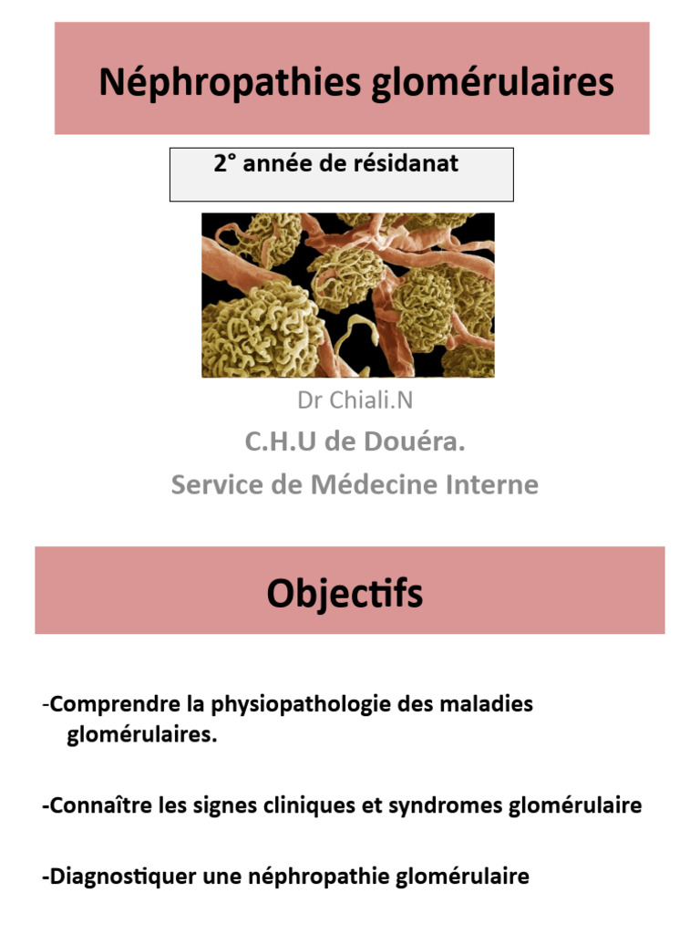 néphropathie-glomérulaire | PDF | Médecine clinique | Spécialités ...