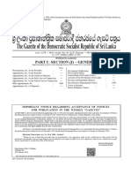 Ys%, XLD M Dka S%L Iudcjd Ckrcfha .Eiü M %H: The Gazette of The Democratic Socialist Republic of Sri Lanka