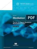 Mediation The Go To - Dispute Resolution Mechanism in India