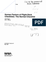 Human Factors of Flight Deck Checklist