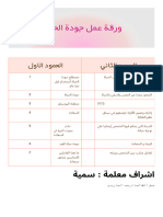 ورقة عمل جودة الحياة