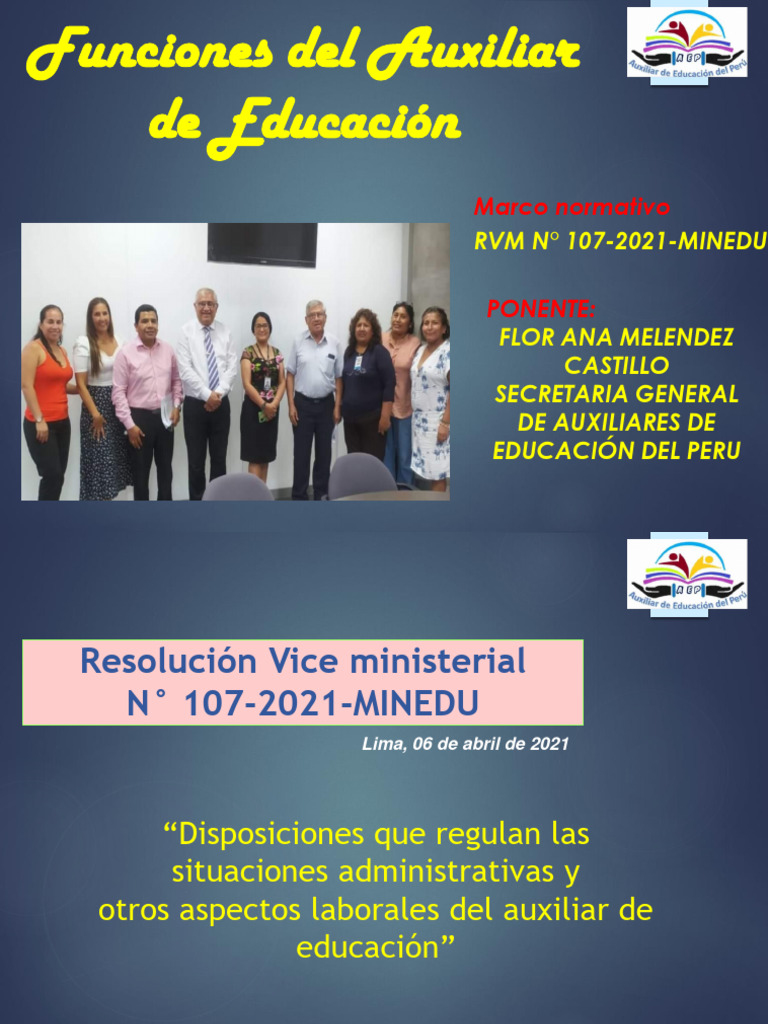 Funciones del Auxiliar de Educación | PDF | Educación primaria | Maestros