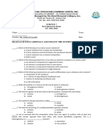 Grade 7 First Quarter Exam