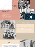 1910-1920 Educacion en Mexico