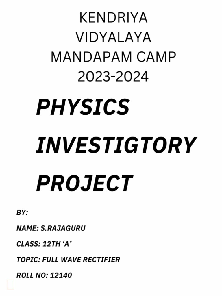 Full Wave Rectifier Pdf Pdf