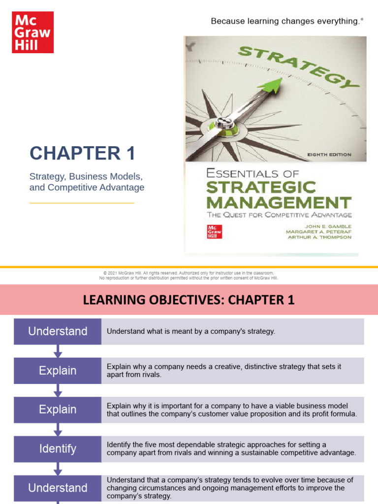 Chapter 1 | PDF | Strategic Management | Competitive Advantage