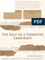 The Self As A Cognitive Construct