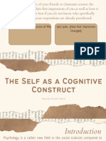 The Self as a Cognitive Construct