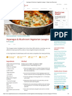 Asparagus & Mushroom Vegetarian Lasagne - Weight Loss Resources