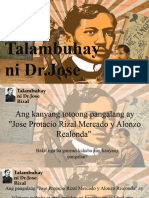 Talambuhay Ni DR - Jose Rizal