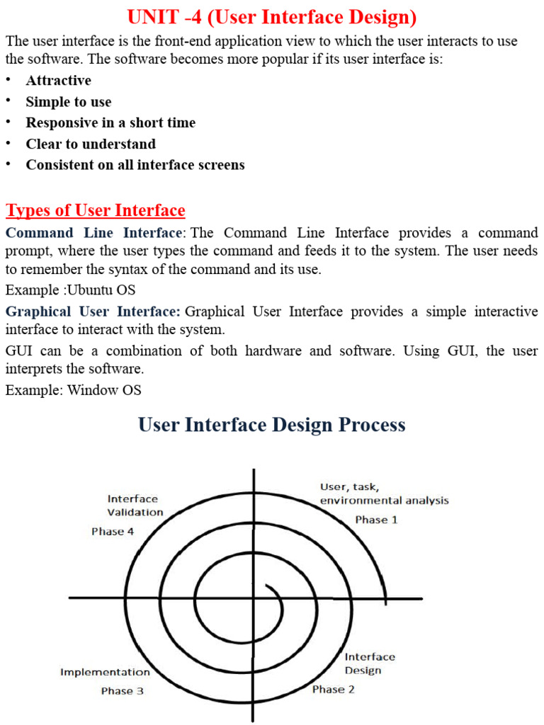 User Interface Design in Software Engineering | PDF | Graphical User ...