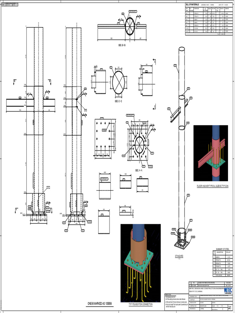 Tekla Structures R0 Fabrication Drawing | PDF | Electric Heating ...