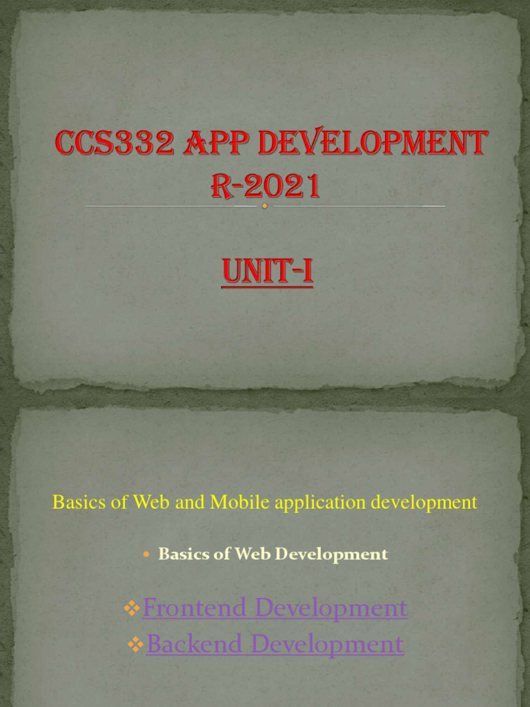Mobile App Development Basics | PDF | Mobile App | World Wide Web