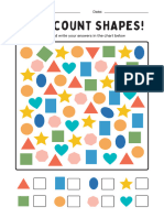 White Colorful Let's Count Shapes Worksheet