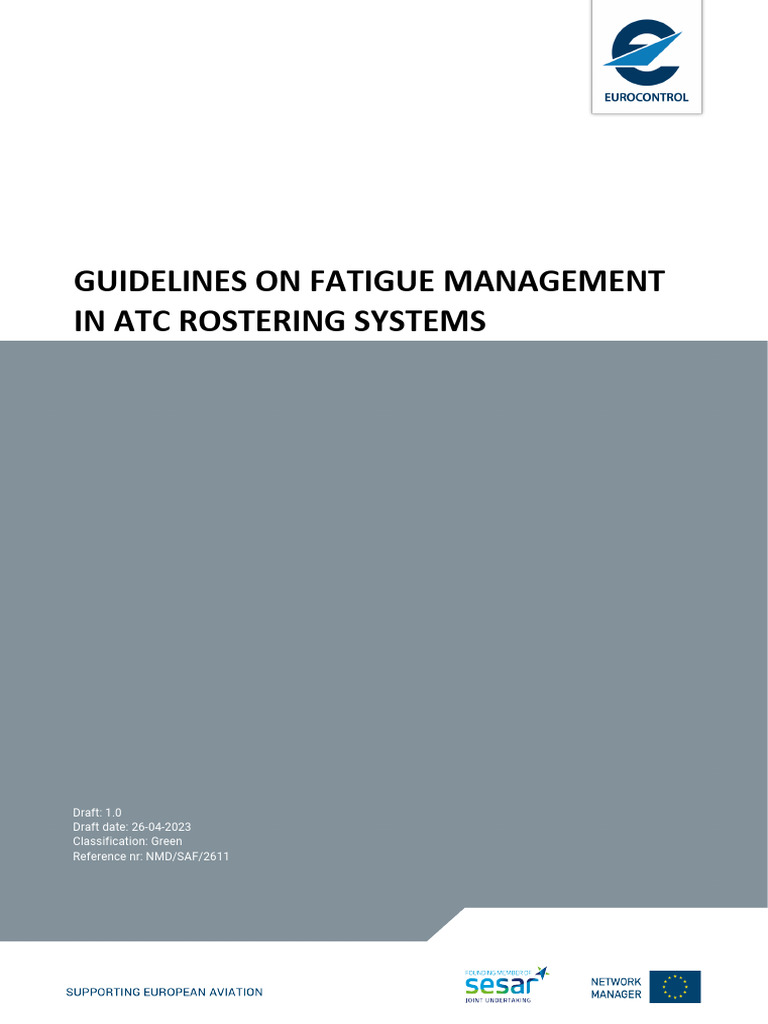 Fatigue Management Guidelines for ATC | PDF | Shift Work | Air Traffic ...