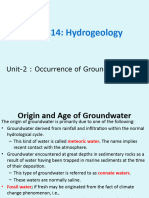Hydrogeology Unit-2 Occurence
