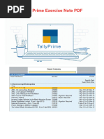 Tally Prime Exercise 1
