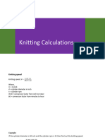 Chapter 9 Knitting Calculations