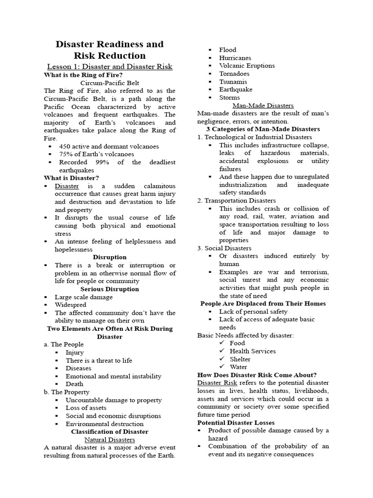 Disaster Readiness and Risk Reduction - Midterm Reviewer | PDF ...