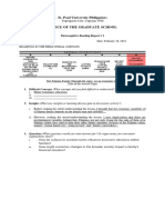 Metacognitive Reading Report Template 1