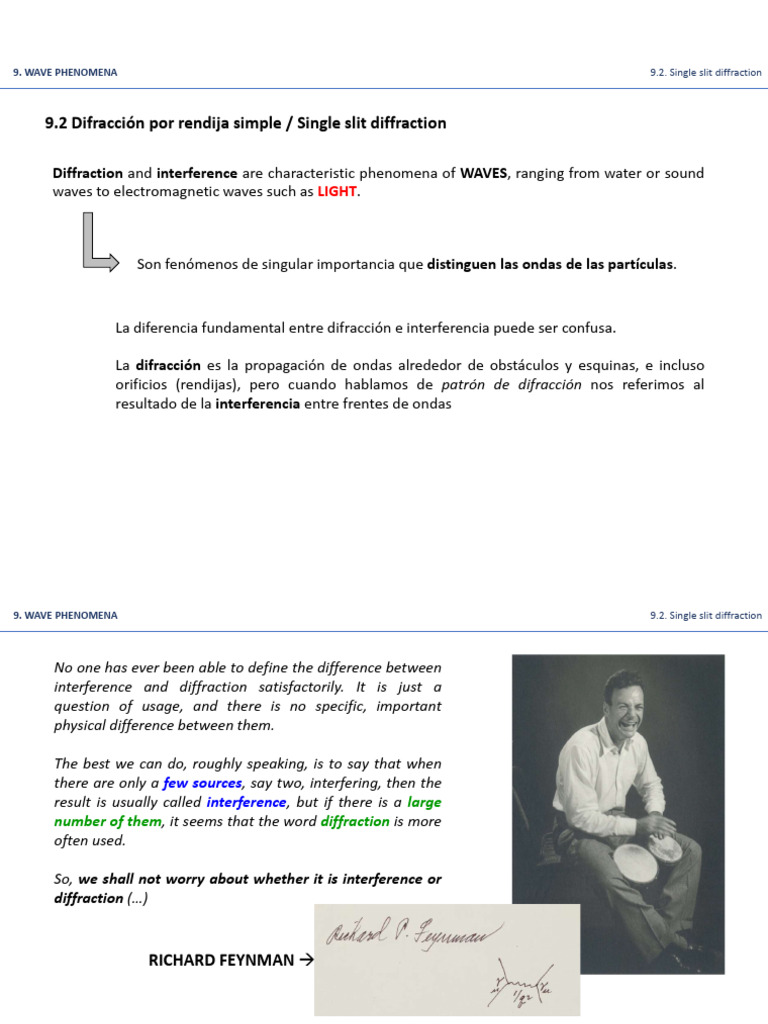 9 2 Single Slit Diffraction Pdf Olas Cristalografía