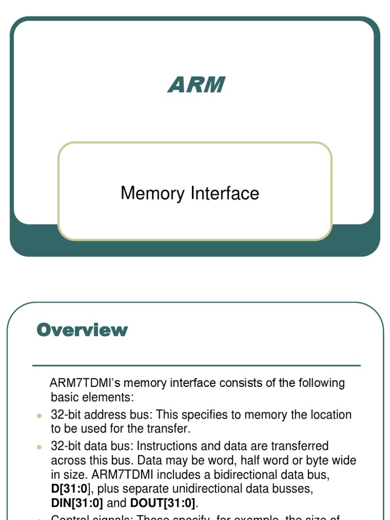 ARM7TDMI Memory Interface Guide | PDF