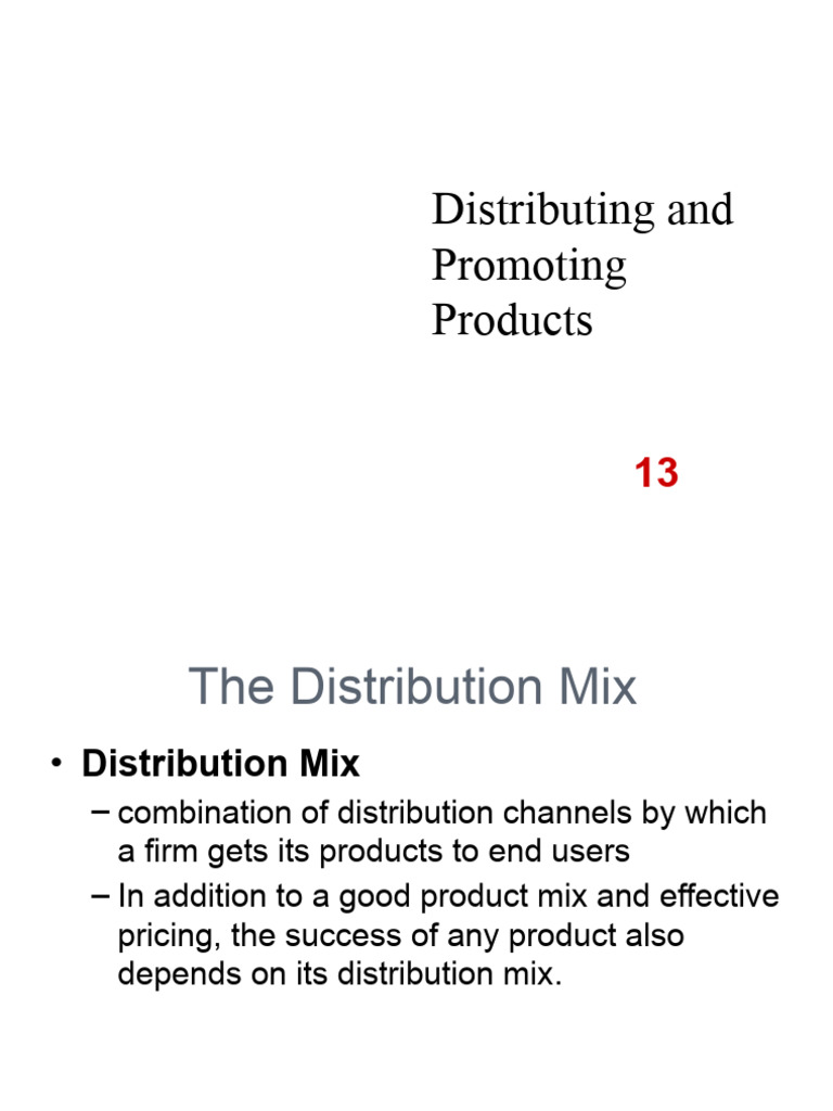 Distribution & Promotion Guide | PDF | Sales | Marketing