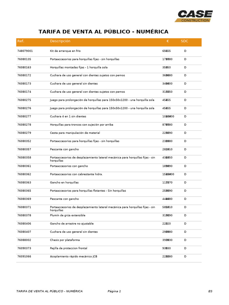 Thumbnail for Numeric Price List Offers
