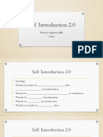 Self Introduction Format