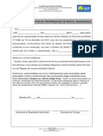 Declaração Negativa de Propriedade de Imóvel Residencial