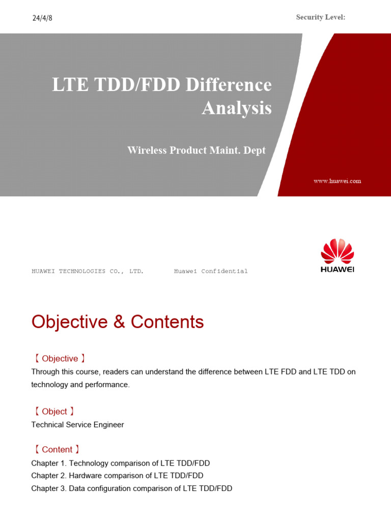 LTE TDD/FDD Technology Comparison | PDF | Duplex (Telecommunications ...