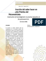 La Construcción del saber hacer en la Formación Prática del Psicomotricista 2011 (1) - pt (1)