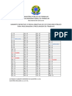 MPT 2022 MPT Procurador Do Trabalho Gabarito