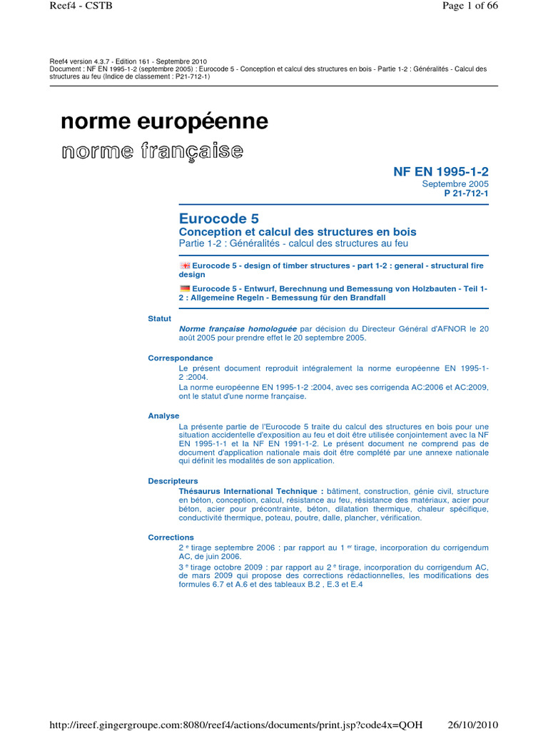 Eurocode 5 : Structures en bois au feu | PDF | Ordinateurs ...