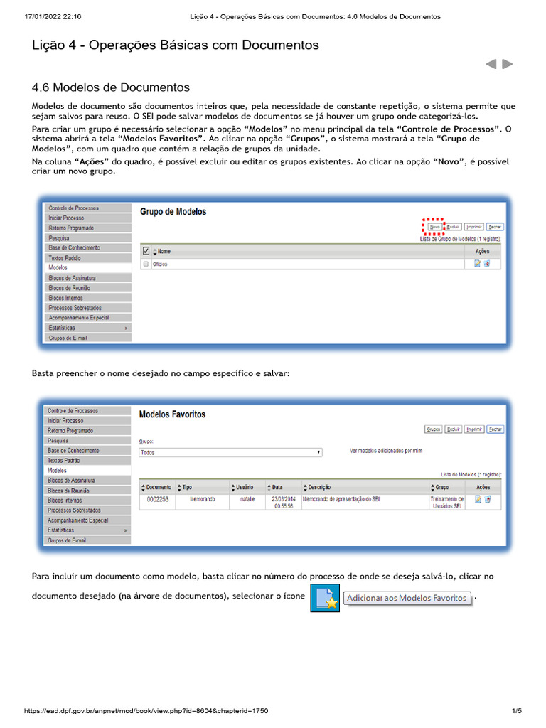 Criando e Usando Modelos no SEI | PDF | Informática | Ciência da Computação