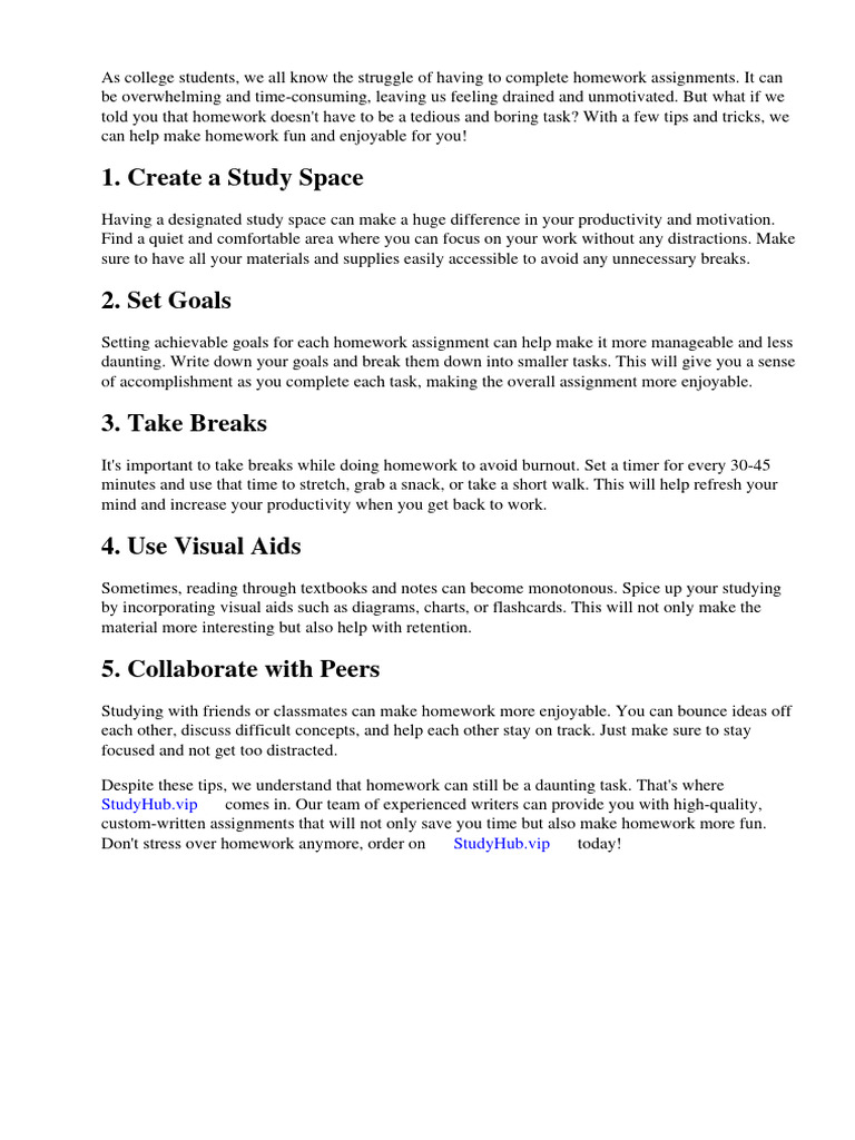 how-to-make-homework-fun-college-pdf-homework