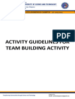 Activity Proposal For Team Building