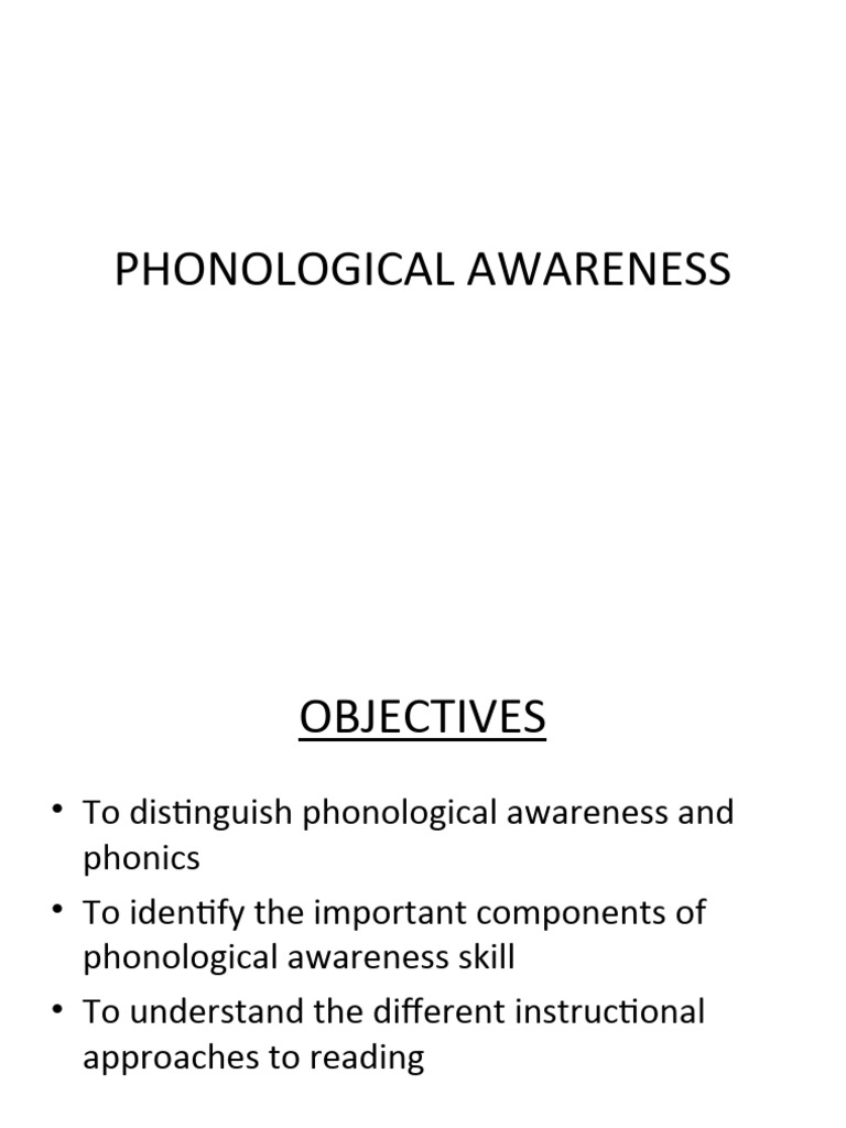 Phonological Awareness | PDF | Phonics | Phoneme