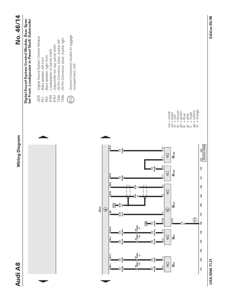 A8 Bose Wire Diag | PDF | Loudspeaker | Signal Processing
