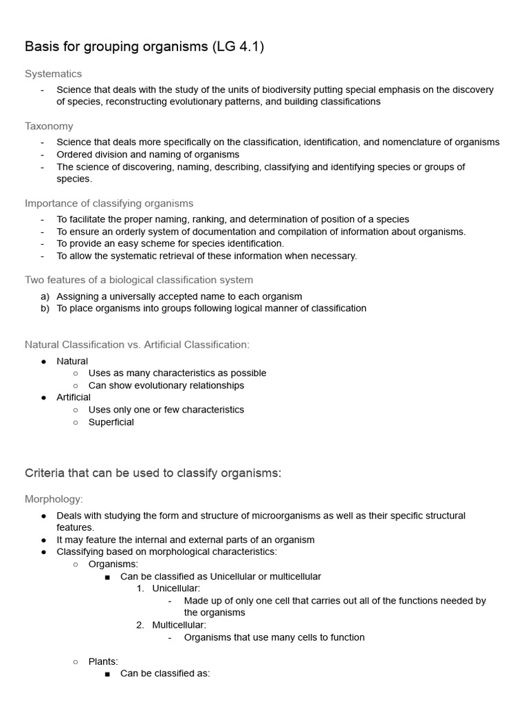 Organism Classification Guide | PDF | Phylogenetic Tree | Taxonomy ...