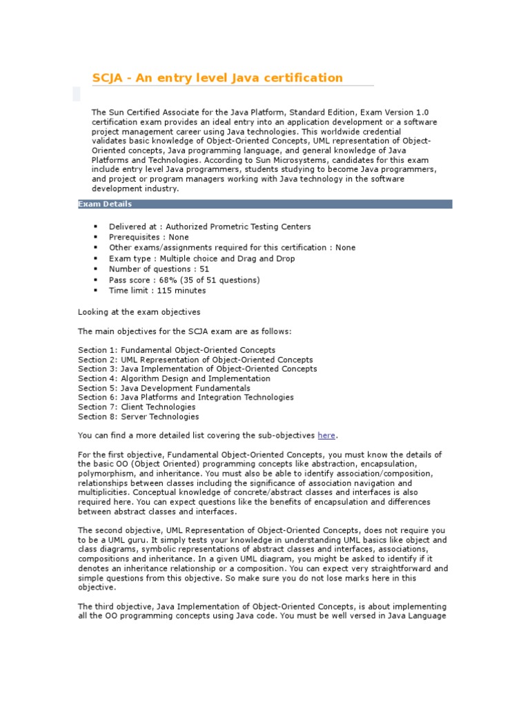 SCJA Java Certification Guide | PDF | Method (Computer Programming ...