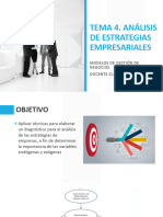 Tema 4. Análisis de Estrategias Empresariales 4.1 Diagnóstico