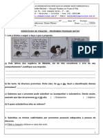 6 Ano Portugues Pronomes Pessoais Retos Tarefa