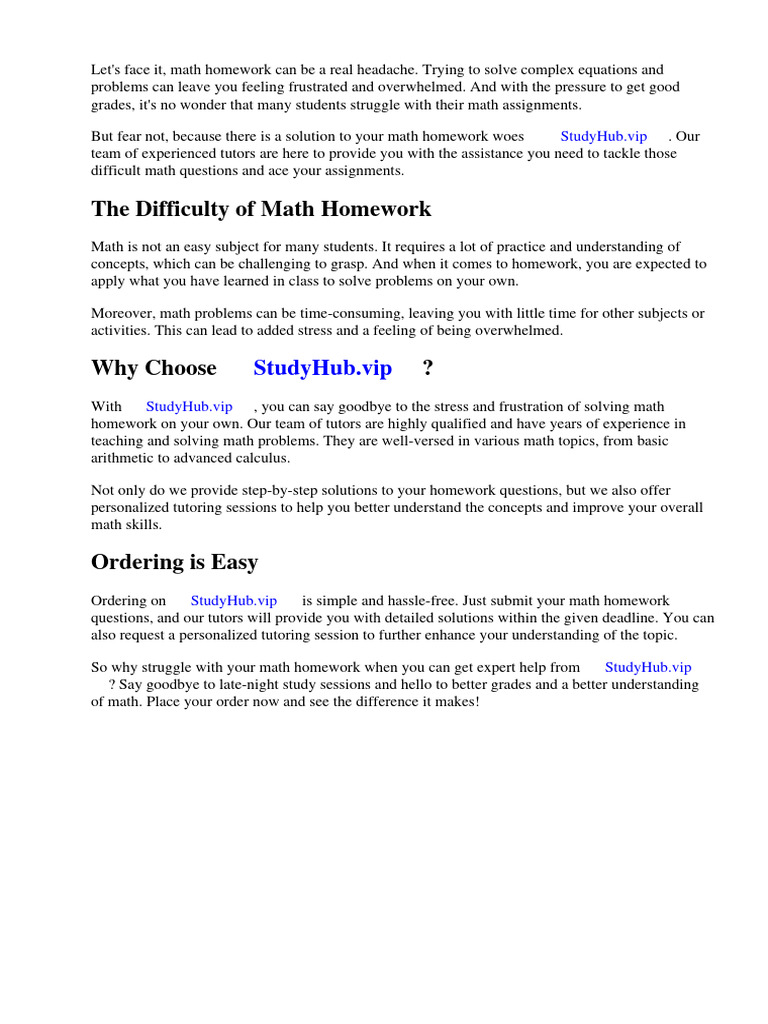 Answer My Math Homework Questions | PDF | Mathematics | Homework