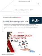 Customer Vendor Integration in SAP