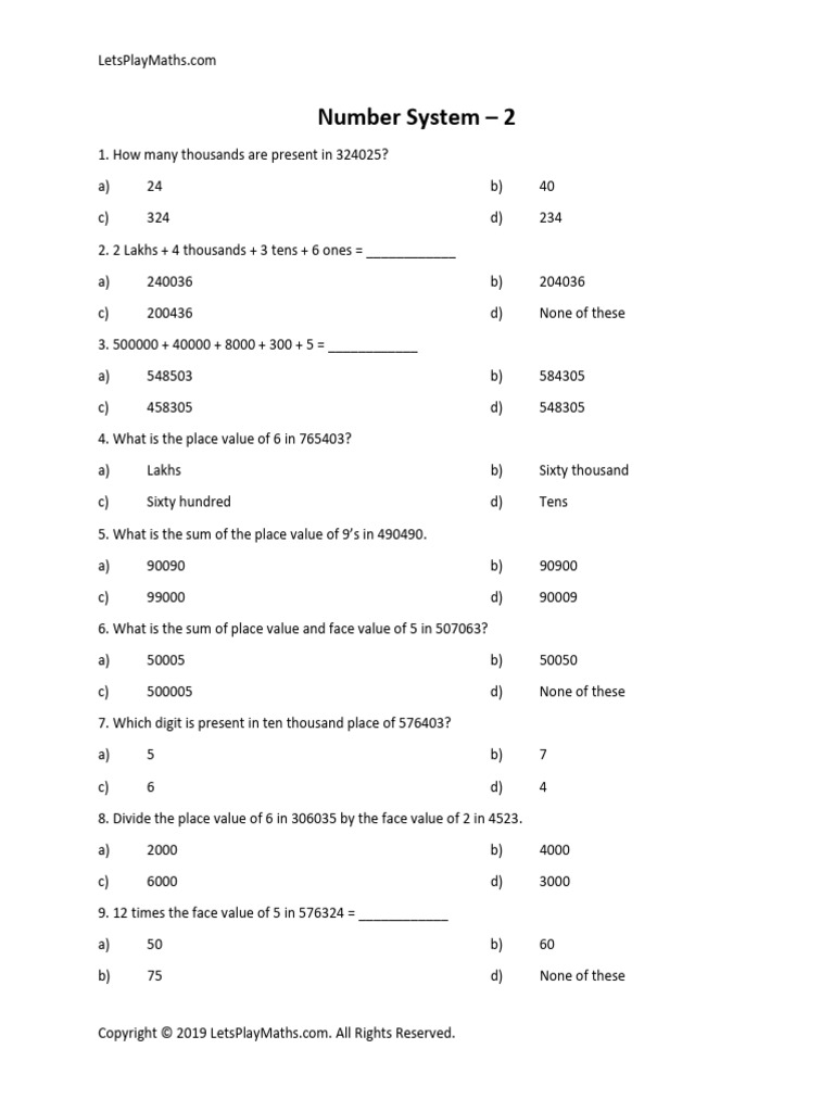 Number System 2 | PDF