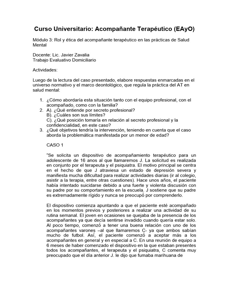 Modulo 3 evaluacion pdf salud mental